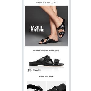 Tamara Mellon Offline Napa Flat Sandals Size 9/40